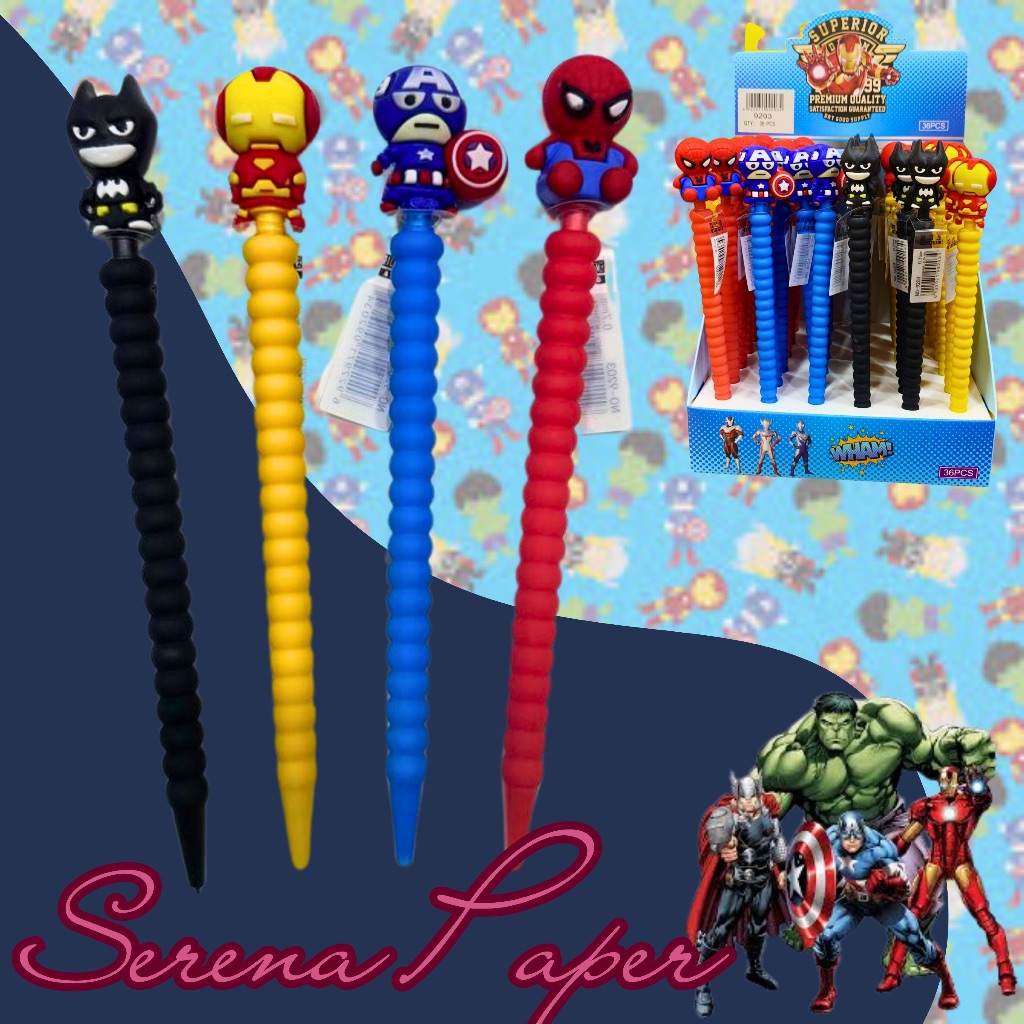 LAPISEIRA 0,7mm HERÓIS / VINGADORES / PAPELARIA FOFA KAWAII / MATERIAL ESCOLAR