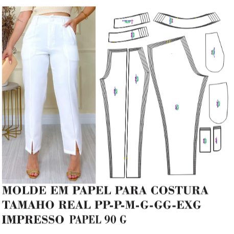 MOLDE ,MODELAGEM PARA COSTURA DE CALÇA ALFAIATARI