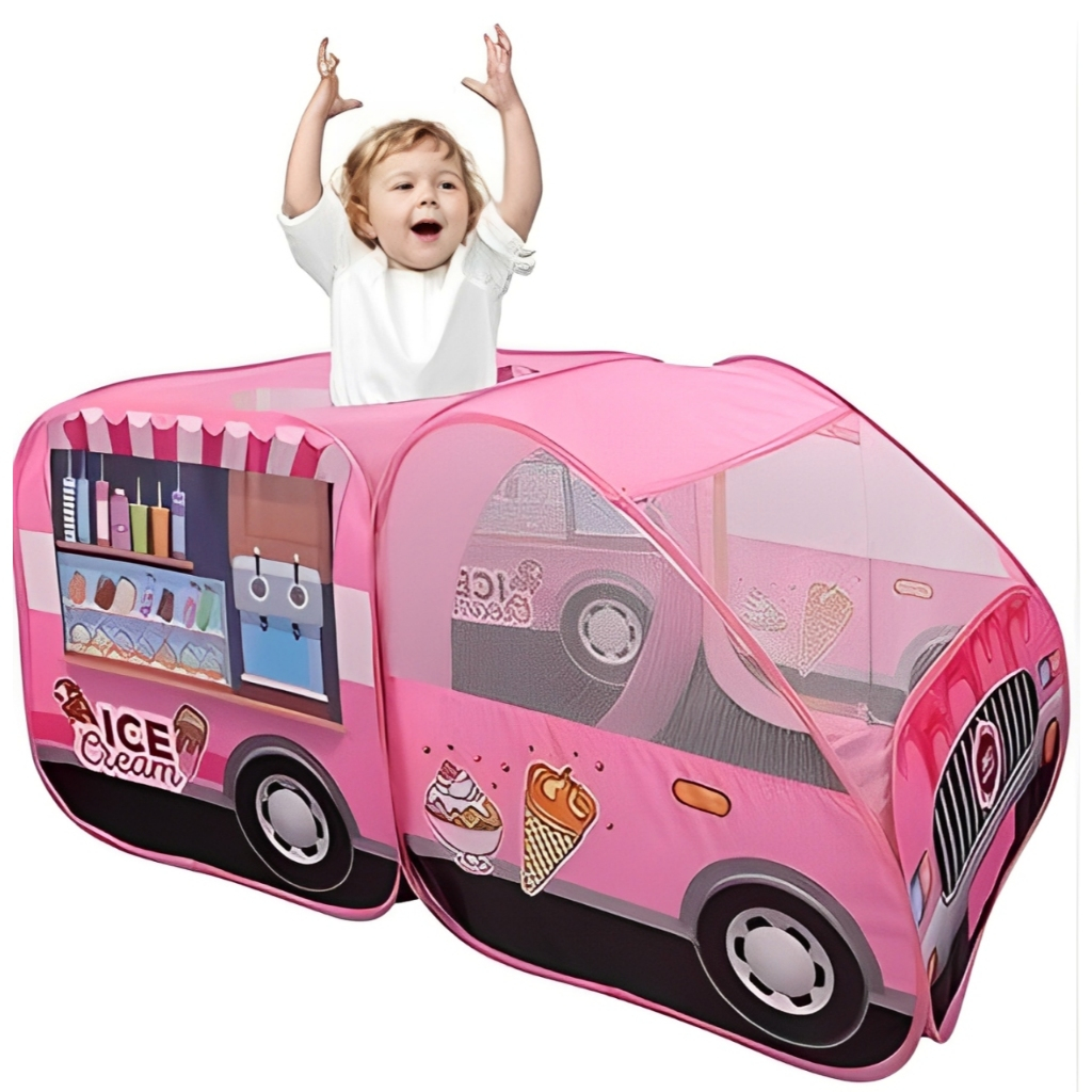 Barraca Caminhãozinho De Sorvete – P/ 2 Crianças – Poliéster Premium – Anti-Mosquito – Inmetro