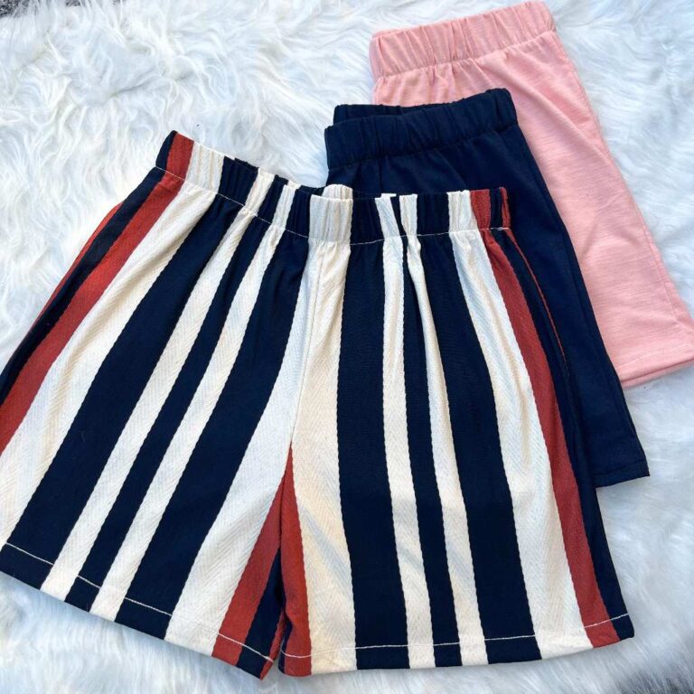 Kit 3 Shorts Feminino Infantil Juvenil Menina Blog