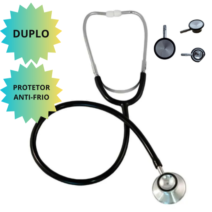 ESTETOSCÓPIO DUPLO com protetor anti-frio –