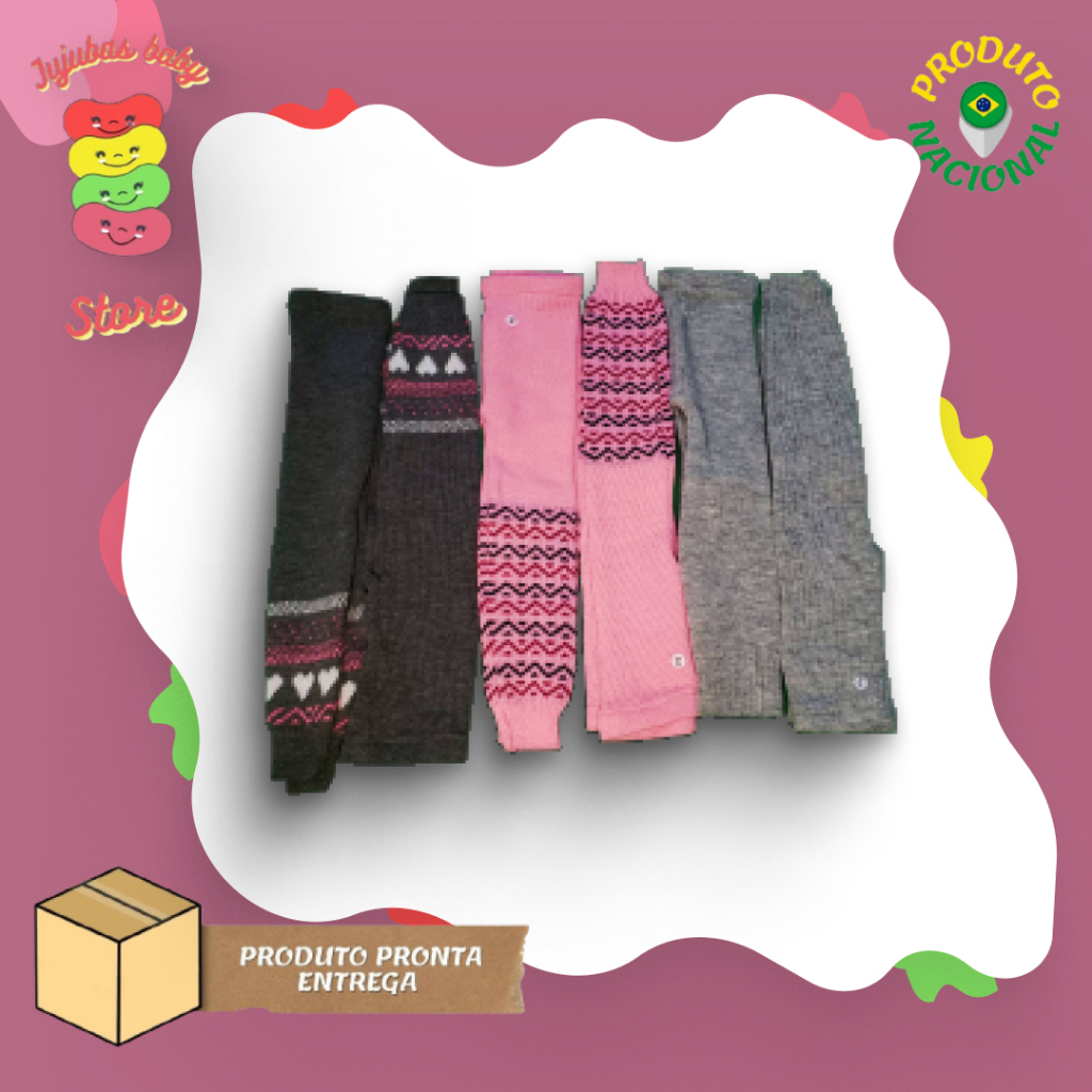 Calça tricô de Lã Bebe Unissex  TAMANHO 02 (Com Punho)