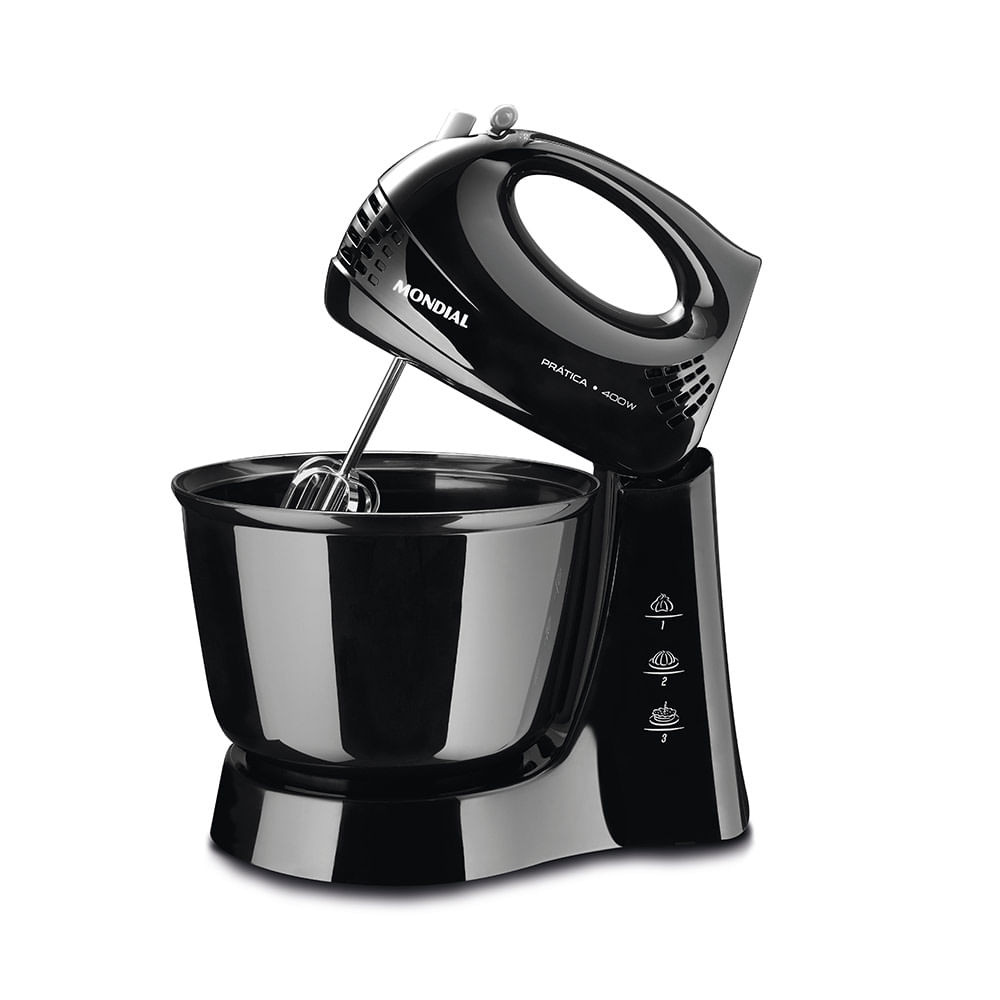 Batedeira Mondial Prática B-44-B Preta – 400W 110V