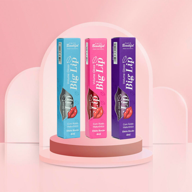 Kit 03 Volume Gloss Labial Bocão Face Beautiful 4