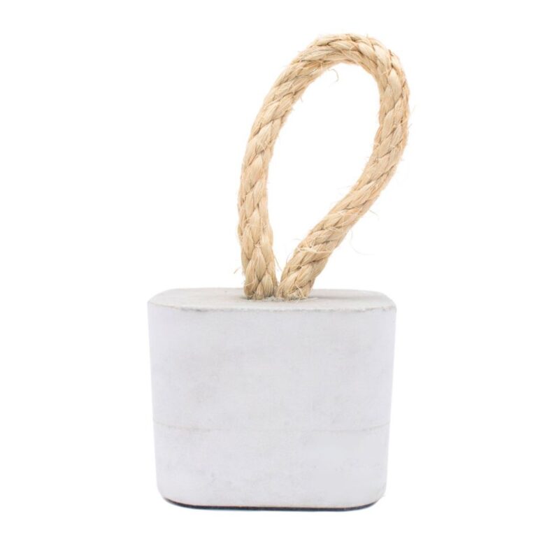 Peso de Porta Decorativo Cubo 1,5Kg Concreto com B