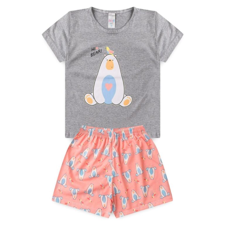 Pijama BRILHA NO ESCURO Infantil Menina Verão Hi 