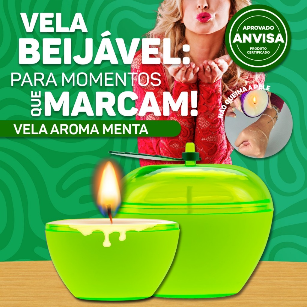 VELA BEIJÁVEL SENSUAL PARA AUMENTAR O PRAZER E A CONEXÃO