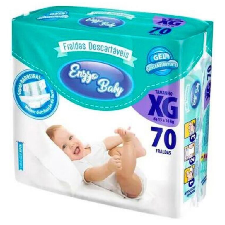 Fralda Infantil Enzzo Baby Híper Xg Com 70 Unidad