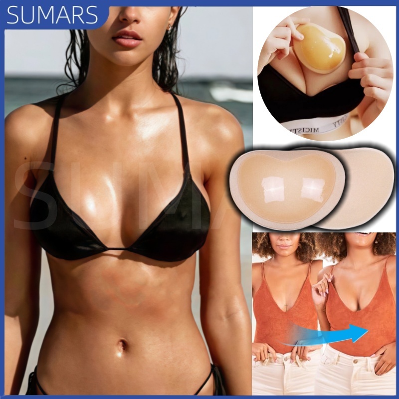 Almofadas Push Up Seios 2.5cm Reutilizável | Enchimento Invisível para Biquínis e Maiôs Realce Busto