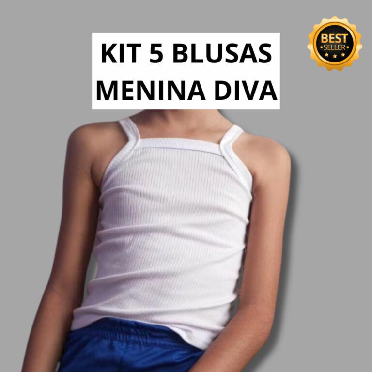 Kit Com 5 Blusa de Alcinha Infantil Regatinha Meni