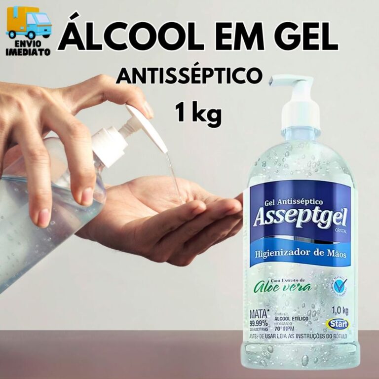 Álcool Gel 1 Kg Antisséptico Com Aloe Vera Elimi
