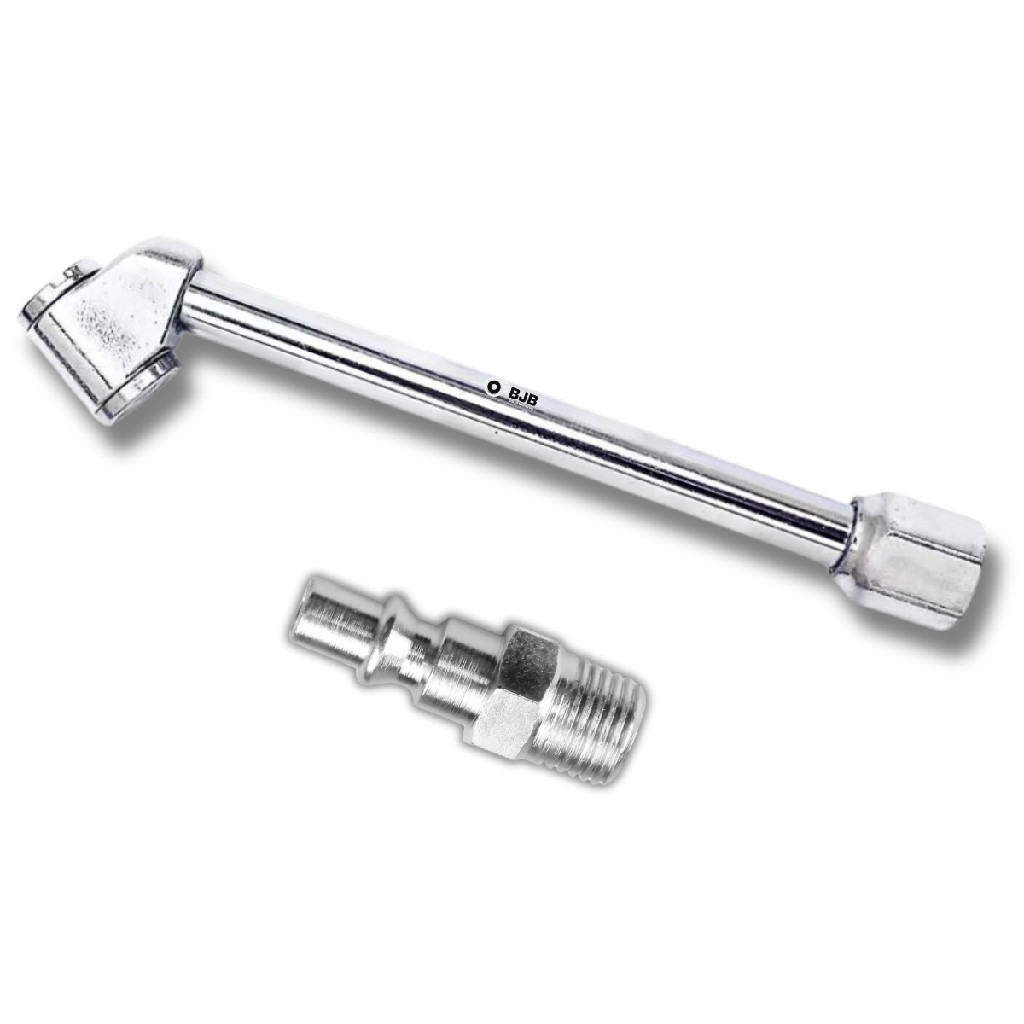 Bico Encher Pneu + Pino de Engate 1/4 Para Mangueira e Compressor