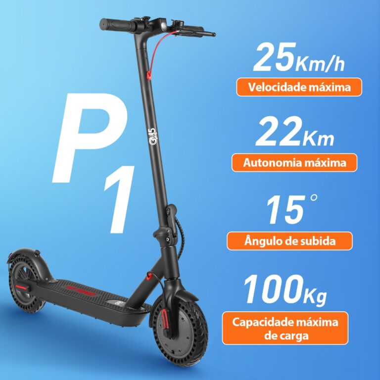 GM5 P1 Patinete Elétrico Adulto 400W, Velocidade 
