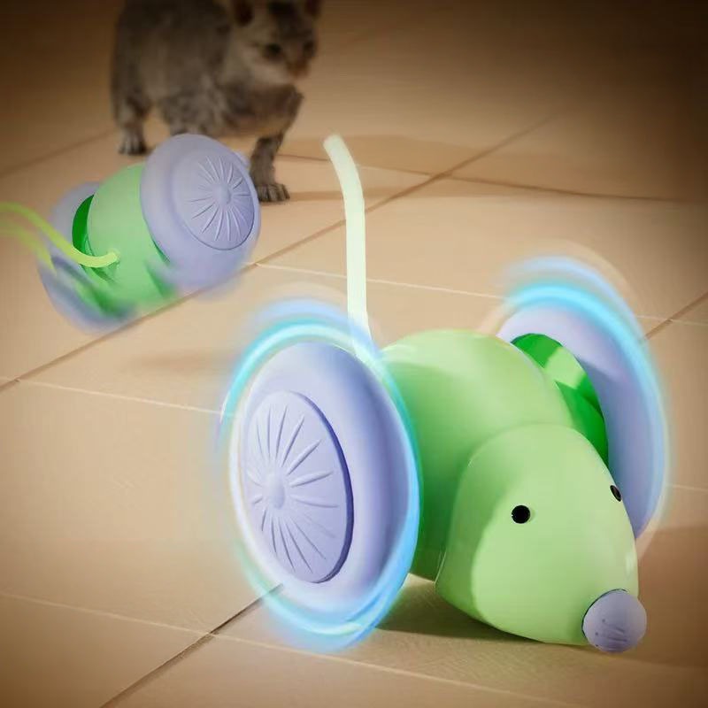Brinquedo Eletrônico para Gatos – Rato USB Recarregável, Movimentos Imprevisíveis, Antiderrapante