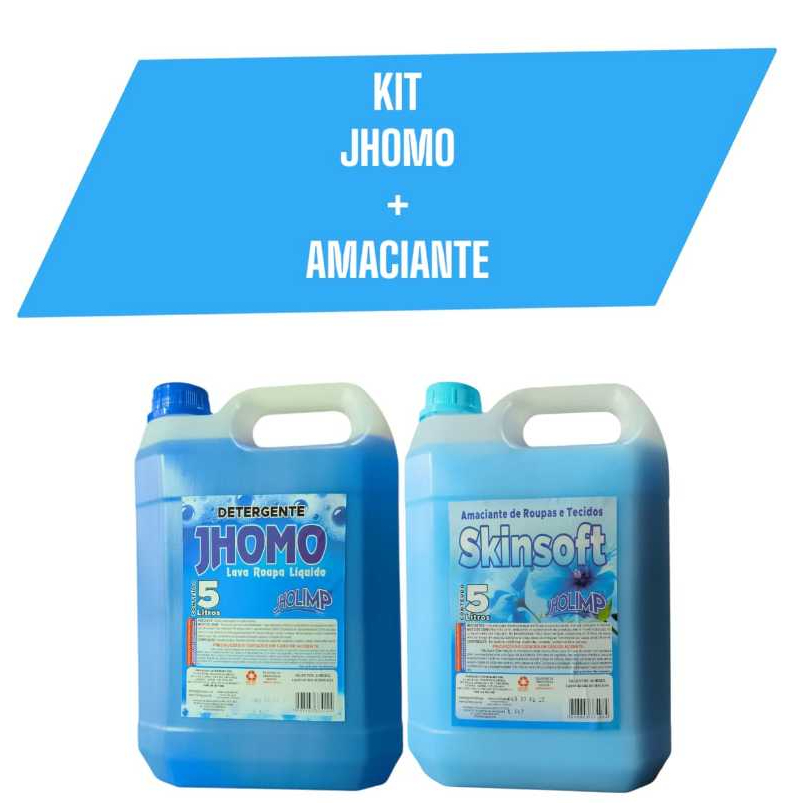Kit Lava Roupa Líquido Jhomo 5L+ Amaciante Skinsoft 5L