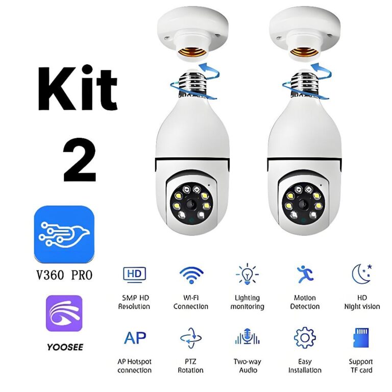 Kit 2 Câmera Segurança Prova Dágua Infravermelh