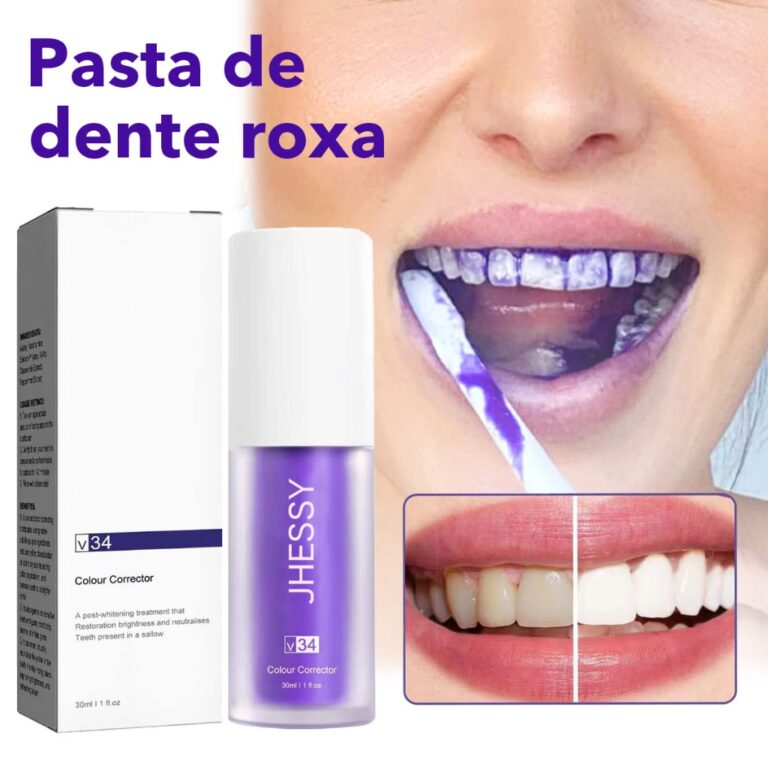 Pasta de Dente Roxa Pasta V34 Branqueadora De Alta