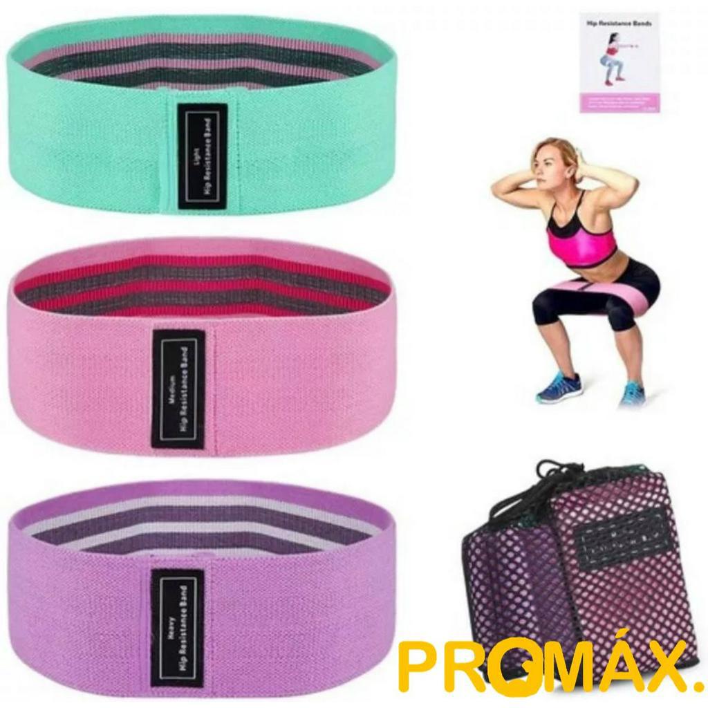 kit 3 Faixas Elásticas Para Treino de Exercício Super Bands Academia Extensor