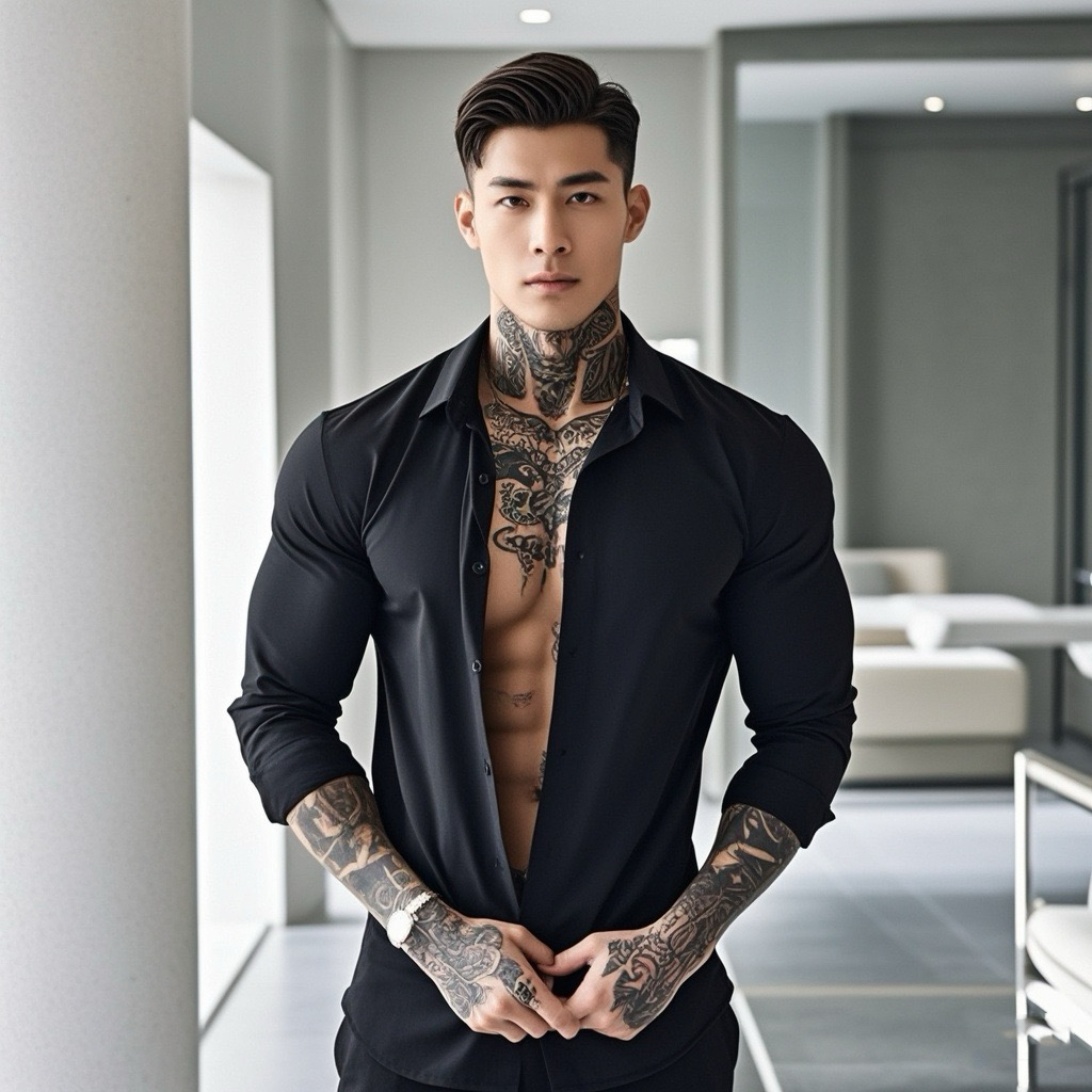 Camisa Social Masculina Manga Comprida Slim Fácil lisa L001