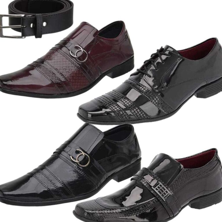 Kit 4 Pares Sapato Social Masculino Moda Evangéli