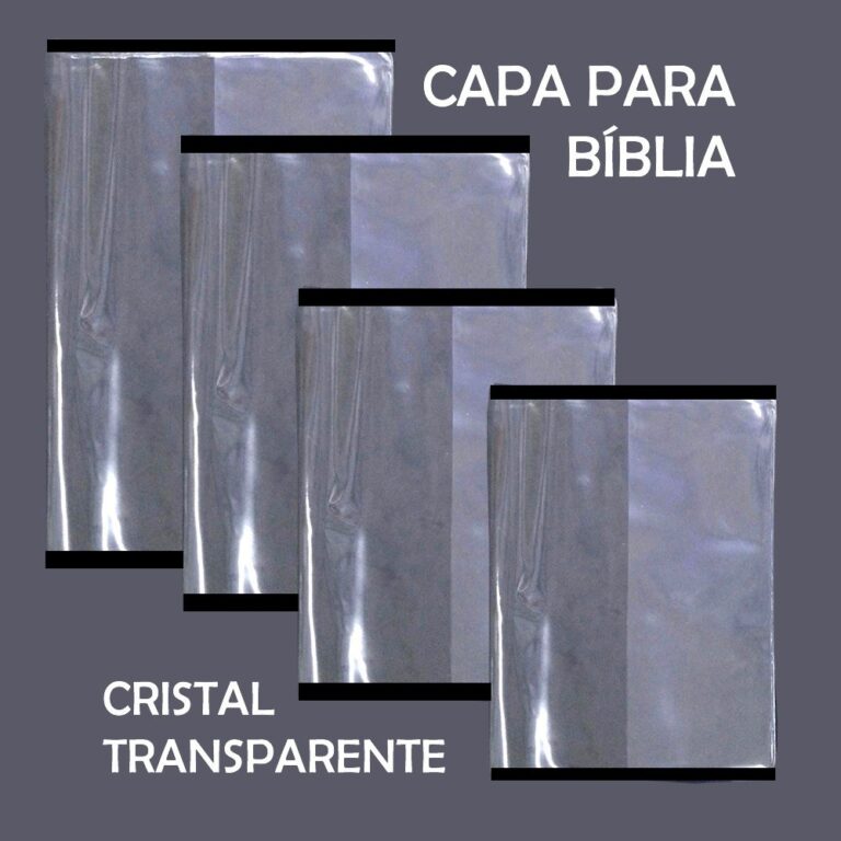 Capa para Biblia Transparente 21cm A 14cm L 2cm P 