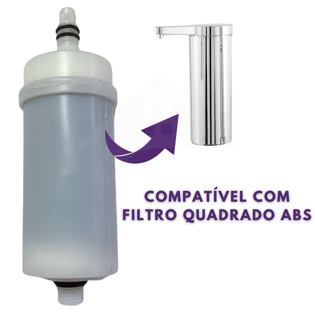 Refil Vela Para Torneira Copo Quadrado Filtro Carvão Ativado