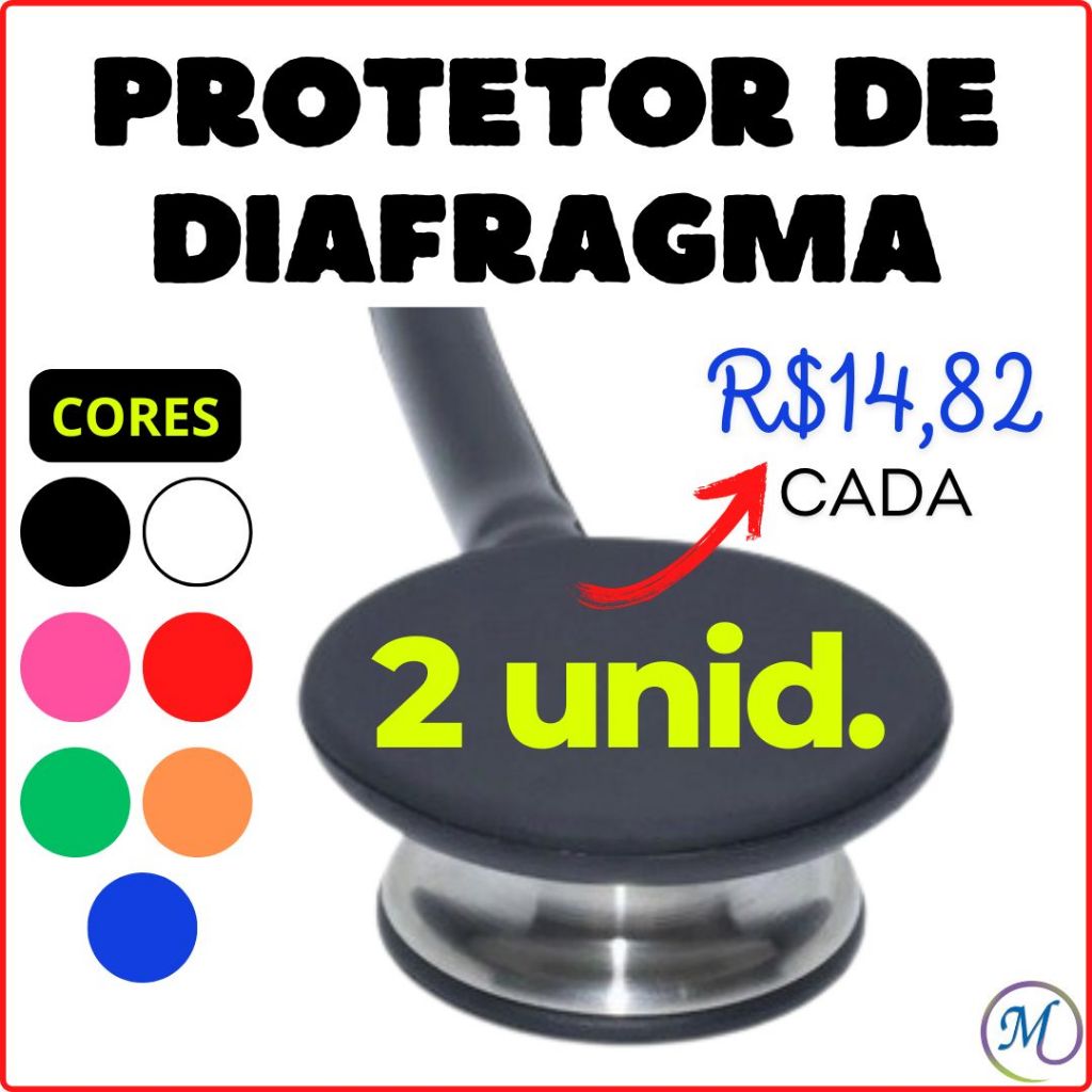 Protetor de diafragma para estetoscopio – 2 UNIDADES