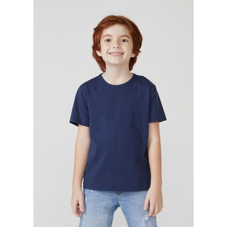 Camiseta Básica Infantil Menino Modelagem Regular
