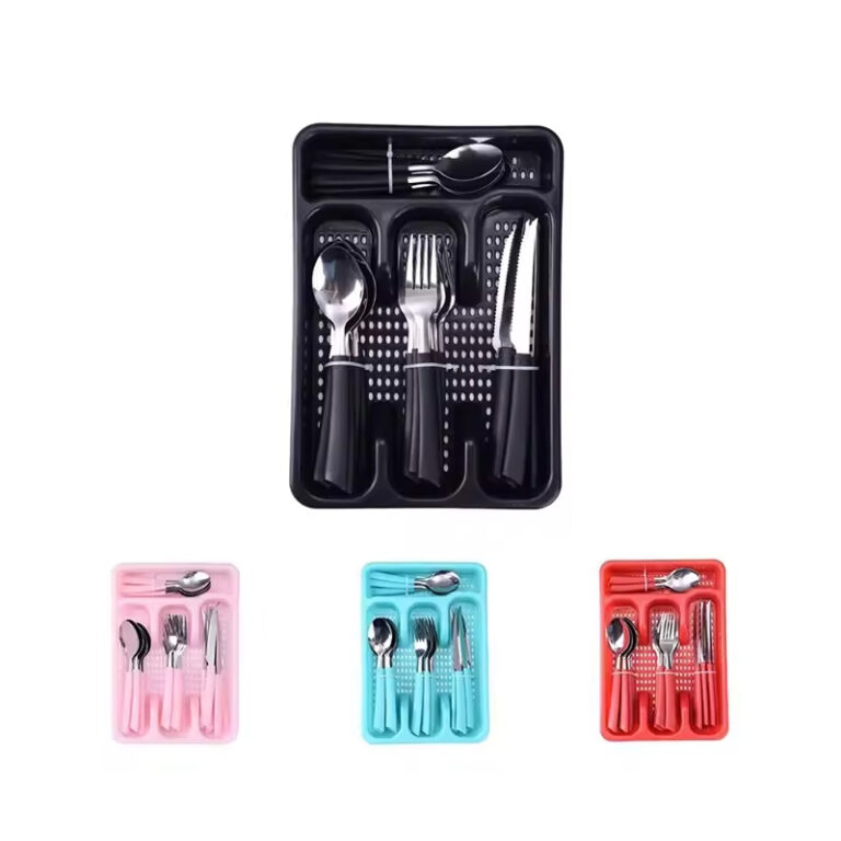 Conjunto de Talheres Inox 25 Peças com Porta Talh