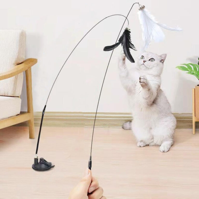 Brinquedo Varinha Gato Pássaro Com Ventosa Intera