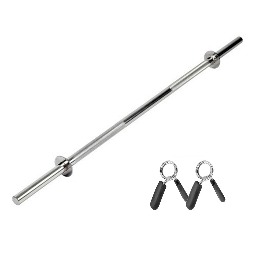 Barra Maciça 1,50 Cromada One Life Sports® | Academias Treino em Casa Supino Agachamento