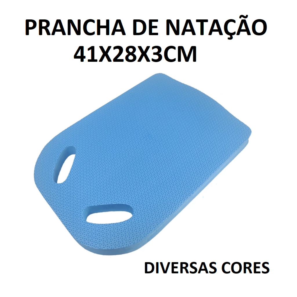 Prancha Natação 41x28x3cm EVA Treino Hidroginástica Diversas Cores