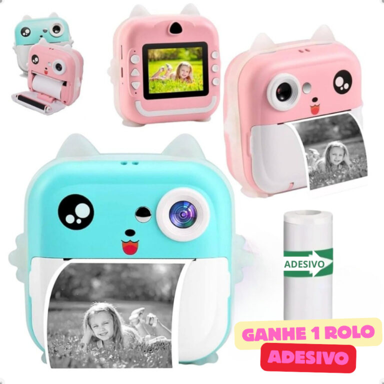 Câmera Fotografica Impressora Infantil Que Tira F