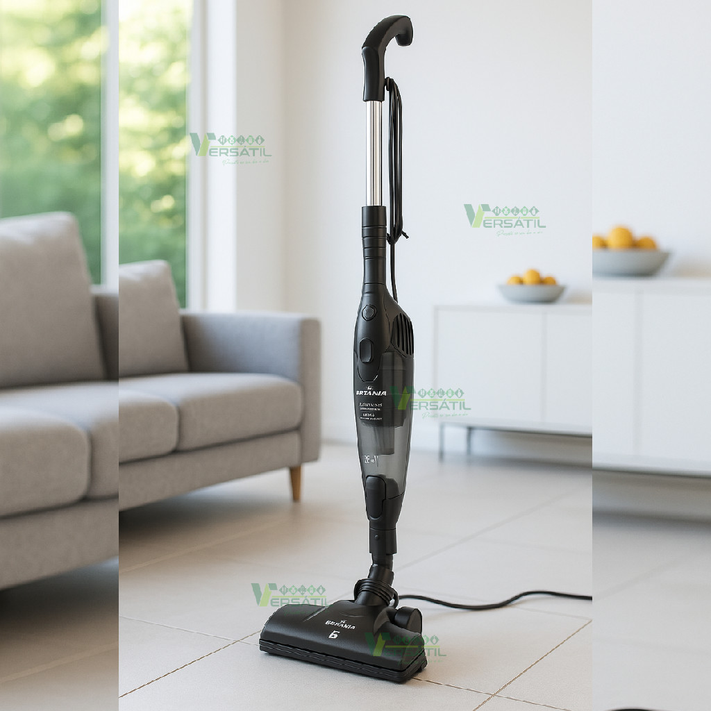 Aspirador de Pó Vertical 220v Britânica em Pé Top com Cabo Preto 2 em 1 1250w Filtro Lavável HEPA Mo