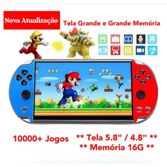 2025 Videogame Portatil Tela 5.8 /4.8 +10000 Jogos