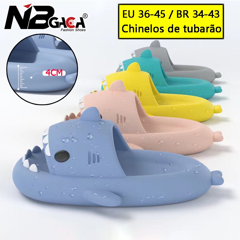 Chinelos De Casal De Tubarão Adulto Para Calçados De Praia Interior E Exterior Sapatos De Banho Home