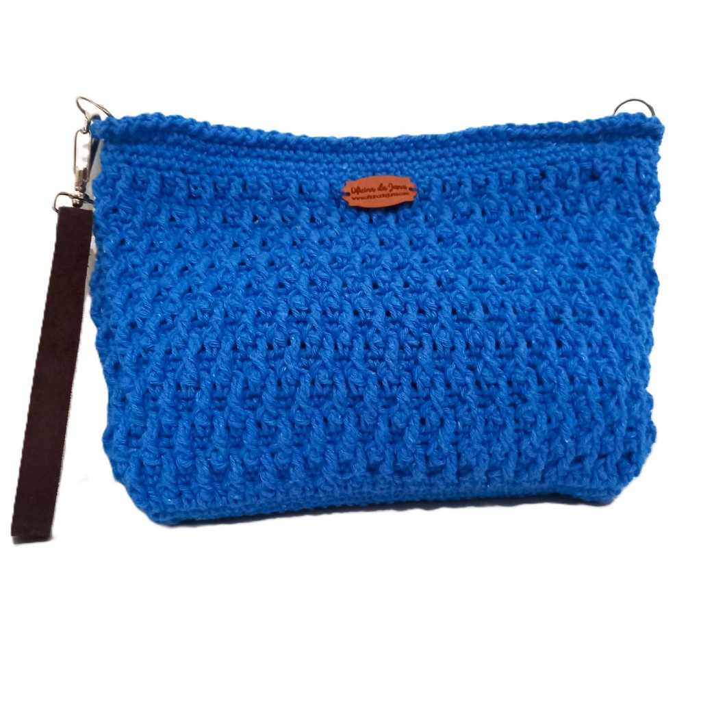 Bolsa Carteira Cluch em Crochê Casual Elegante Moda Praia Evangélica Crochet Tricot Feminina Luxo