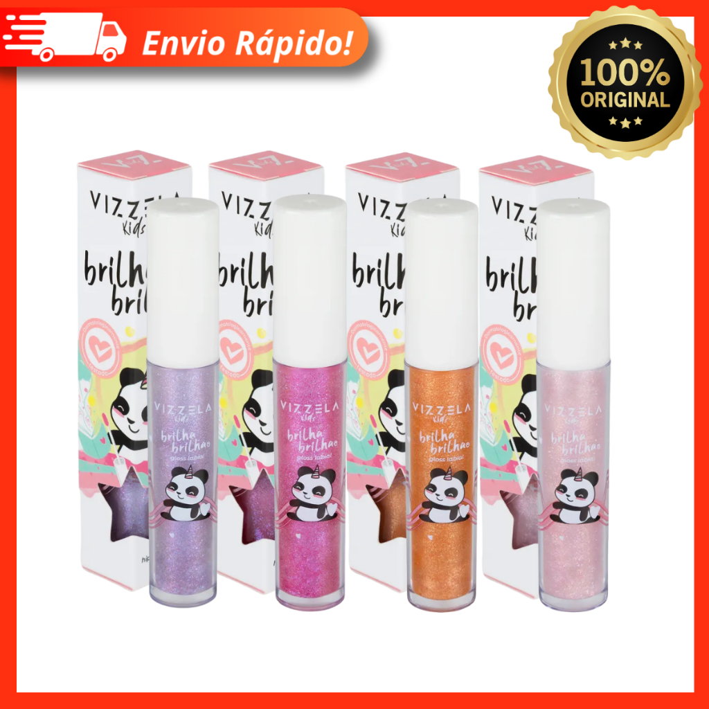 Gloss Infantil Brilha Brilha – Vizzela Lançamento Batom Brilho