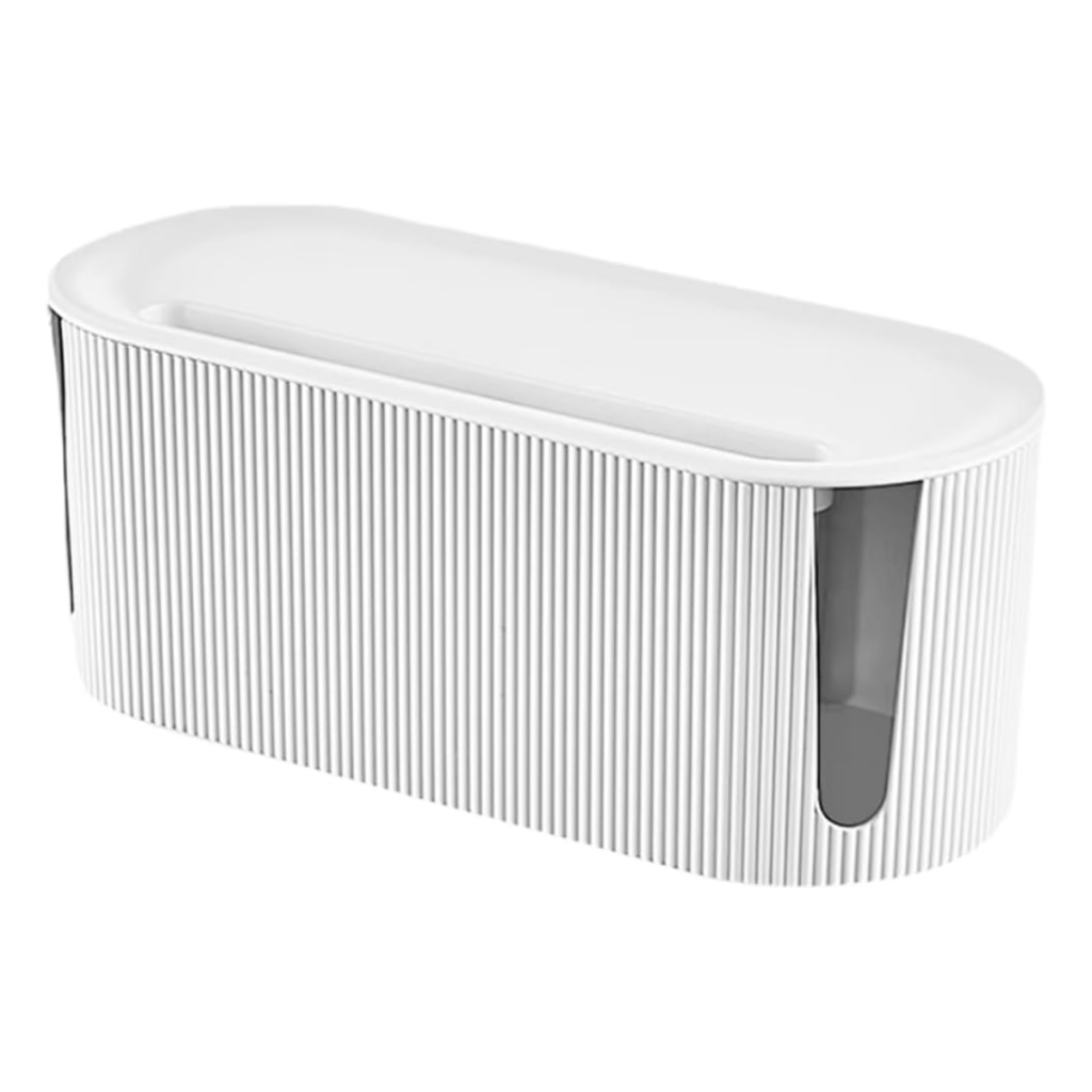 Caixa Organizadora de Fios e Cabos Para Esconder Fontes Carregadores Filtros de Linha Mantém Ambient