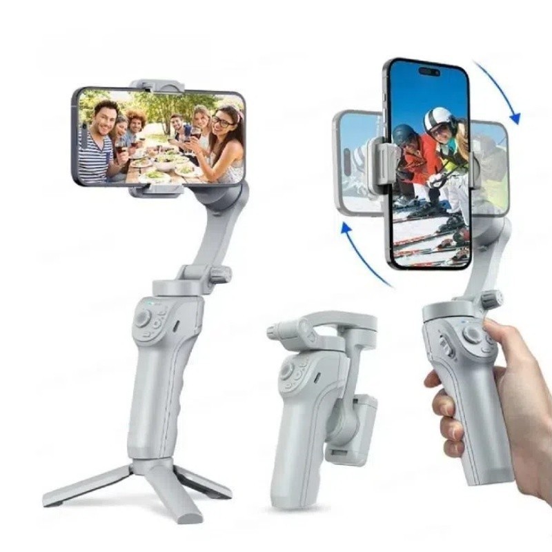 Estabilizador Gimbal Celular Com Rastreamento Facial 3 Eixos Profissional Portátil Bluetooth