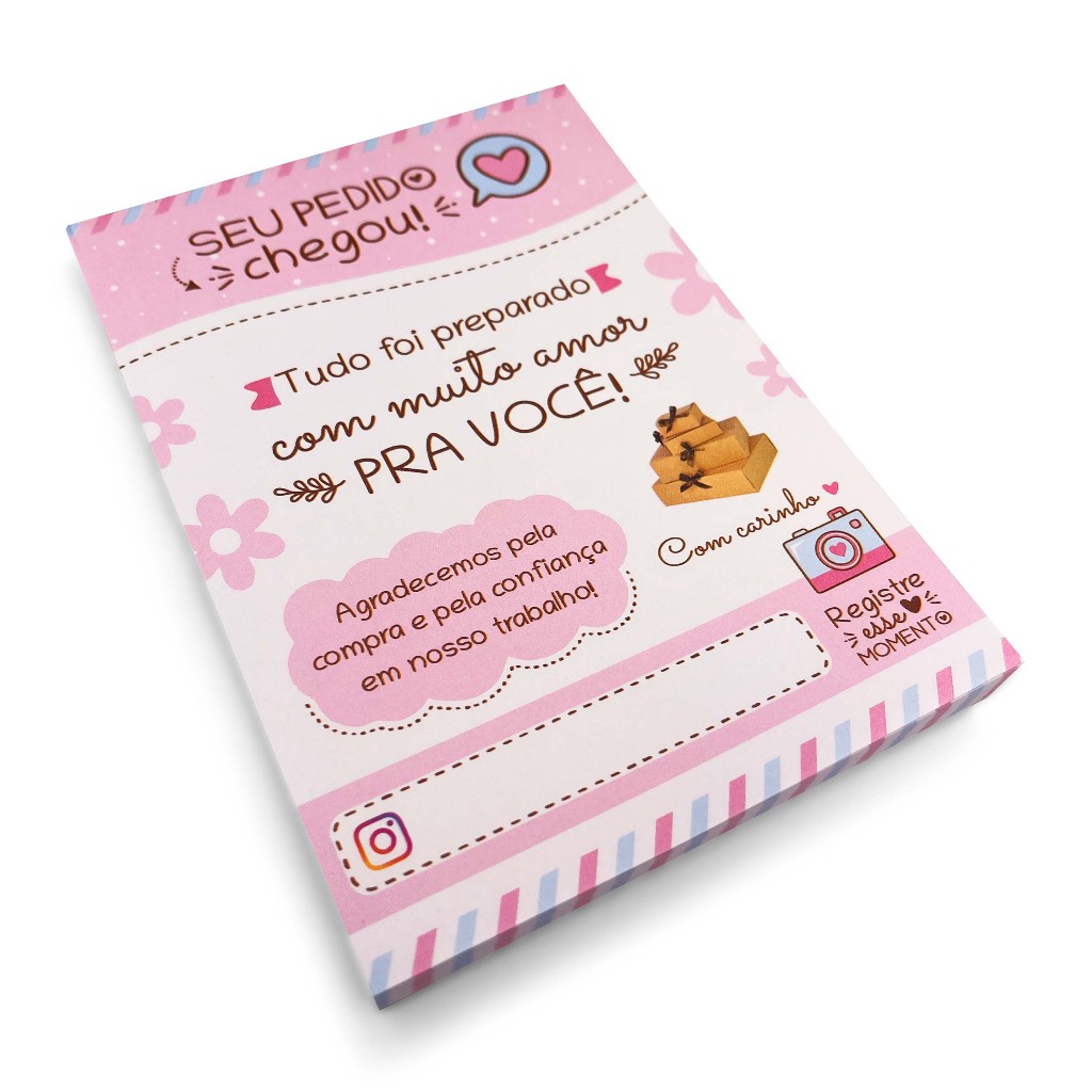 Folhetos Carta de Agradecimento ao Cliente 100un
