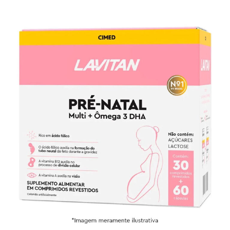 Lavitan Pré Natal Multi+Ômega 3 DHA Com 30+60 C