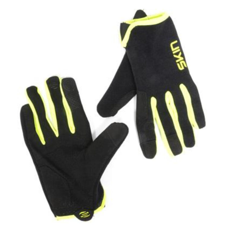 Luva Ciclismo Skin Sport Flat Preto/Amarelo Tamanh