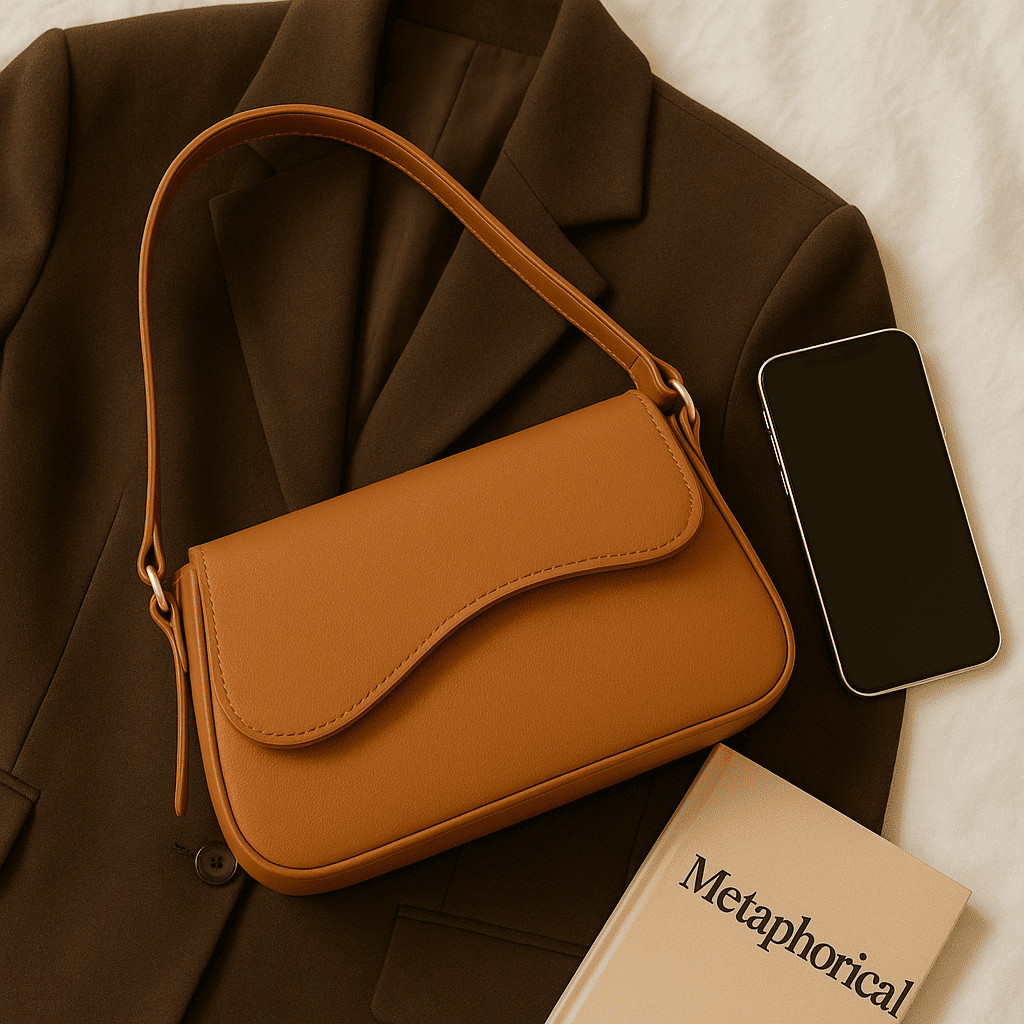 Bolsa Feminina Baguete Alça de Ombro Estilo Blogueira com Forro Interno Envio Imediato