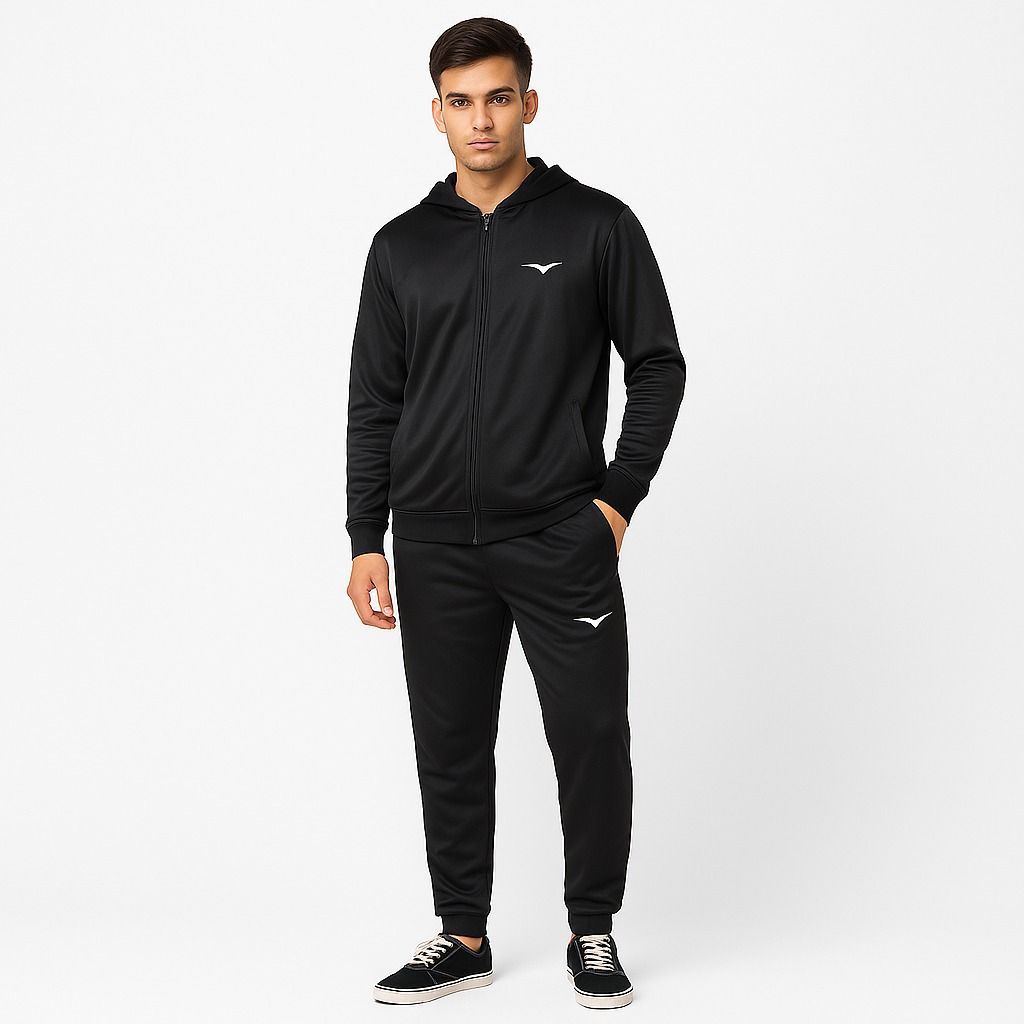 Conjunto Agasalho Chimpa Estampa Origins Blusa Com Touca e Ziper