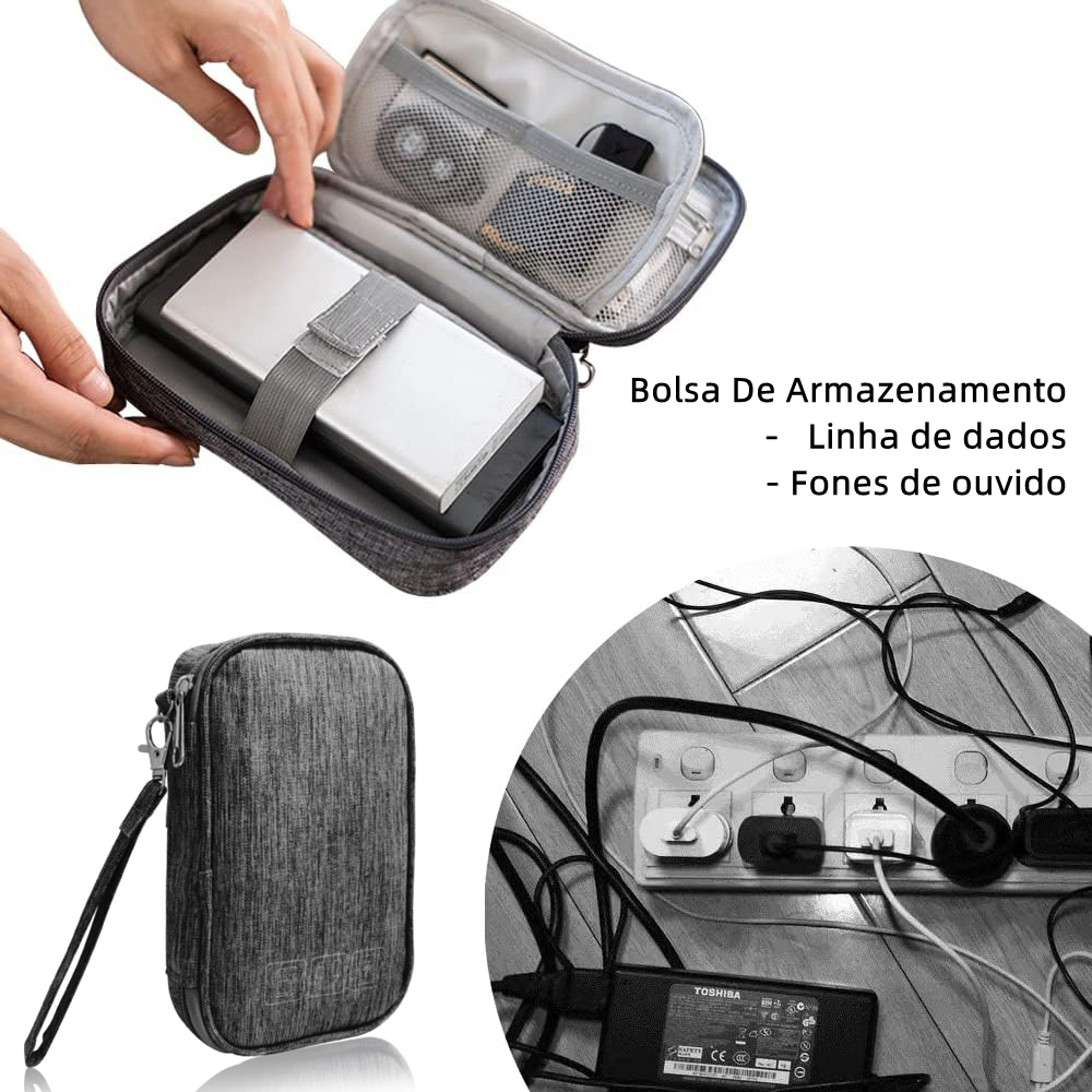 Bolsa Organizadora Bolsa De Armazenamento De Cabo De Dados Digital Mini Multifuncional Viagem Saco O