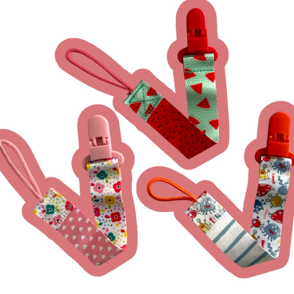 Kit 3 Prendedores de Chupeta Buba Clip Universal menino e menina