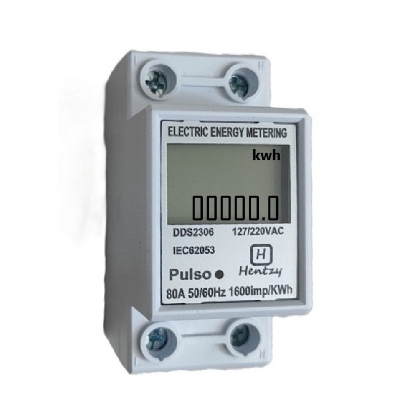 Medidor Consumo De Energia Monofásico 127v/220v 80a – Hentzy