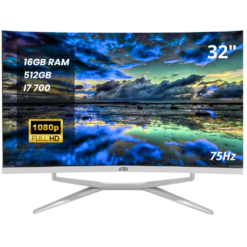 Computador All-in-One Tela Curva 32 Full HD i7 16G