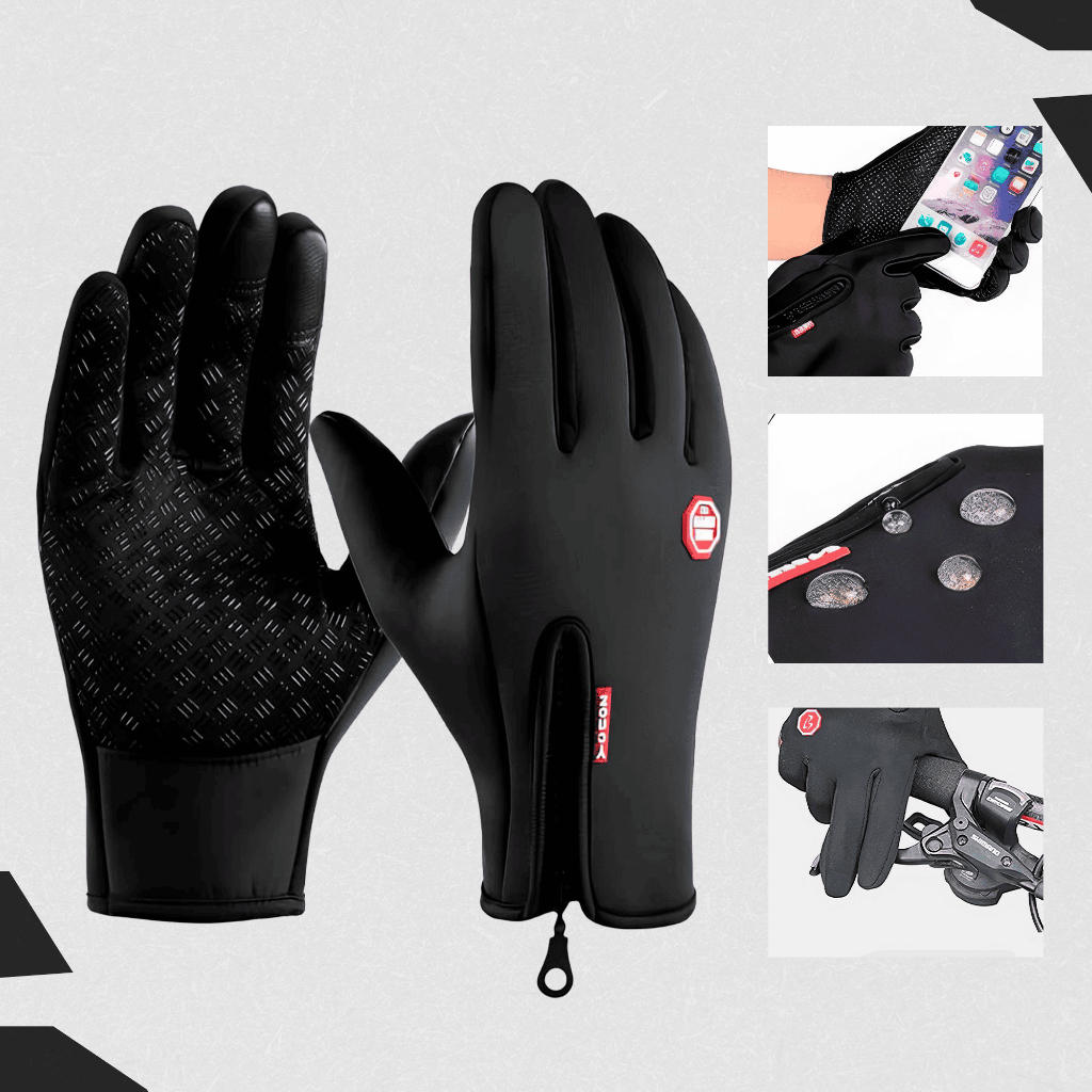 Luva Impermeável Térmica Touch Celular Para Moto Bike Esportes Trilha Frio Antiderrapante Unissex